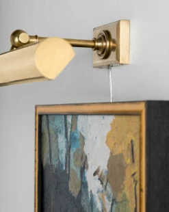 18" Cabinet Maker's Picture Light -Bloomingville Shop 18 CabinetMaker sPictureLightinHand RubbedBrass MLHT0036 BRS M D1