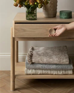 Ransley Caramel Throw -Bloomingville Shop 20230719 SS Furniture Baxter 024 T