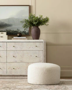Hemlock Upholstered Ottoman -Bloomingville Shop 20231018 SS Furniture MTO 023 T