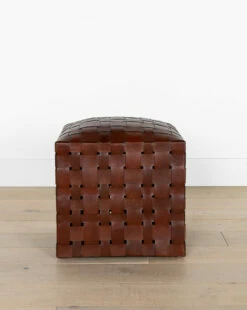 Ackley Leather Ottoman -Bloomingville Shop Ackley 2