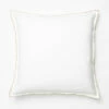 Arla Double Flange Pillow Cover -Bloomingville Shop ArlaDoubleFringePillowCover MPLW1086 WHT 24x24 MAIN