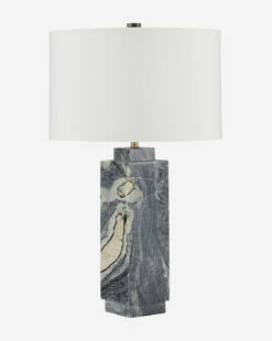 Ashlar Marble Table Lamp