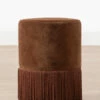 Astrid Fringe Stool -Bloomingville Shop AstridOttoman MFRN1380 BWN OS MAIN 1 T