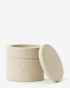 Barton Sandstone Canister -Bloomingville Shop BartonSandstoneCanister MBTH0246 WHT L D1