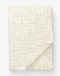 Carnel Waffle Blanket -Bloomingville Shop CarnelWaffleBlanket MBED0265 WHT D1 T