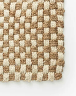 Checker Jute Doormat -Bloomingville Shop CheckerJuteDoormat MRUG0822 NAT 24x36 D1