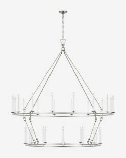 Darlana Two-Tiered Ring Chandelier 33 Darlana Two-Tiered Ring Chandelier -Bloomingville Shop DarlanaTwo TieredRingChandelier MLHT0141 PNI 2X