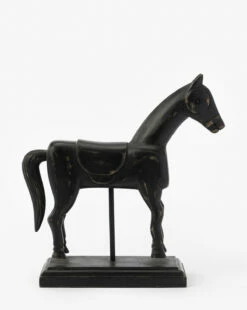 Equestrian Pedestal Object -Bloomingville Shop EquestrianPedestalObject MDCR2806 BLK OS D1 T