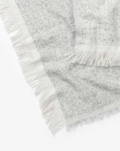 Esma Gray Fringed Throw -Bloomingville Shop EsmaGrayFringedThrow MBED0249 GRY 50x70 D2 T