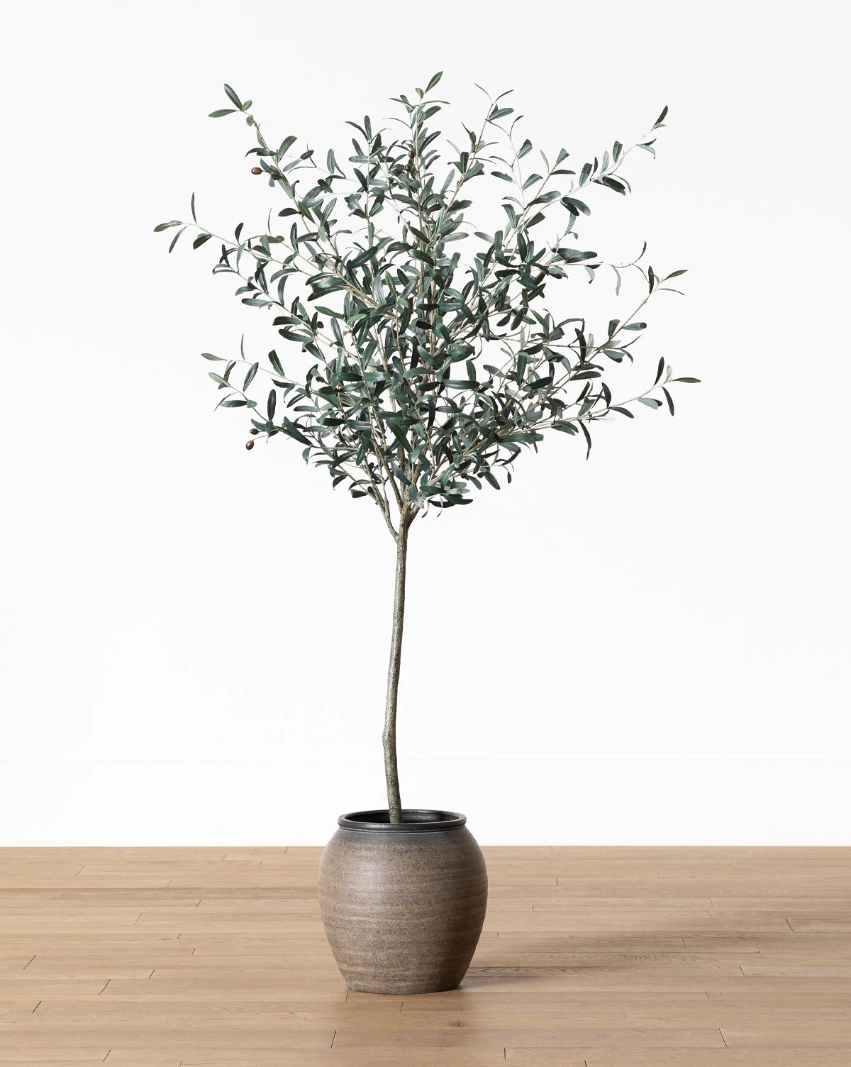 Faux 72" Olive Tree With Ceramic Pot 3 Faux 72" Olive Tree With Ceramic Pot