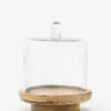 Glass Cloche With Wooden Base -Bloomingville Shop GlassClochewithWoodenBase MKTN1028 NAT OS MAIN