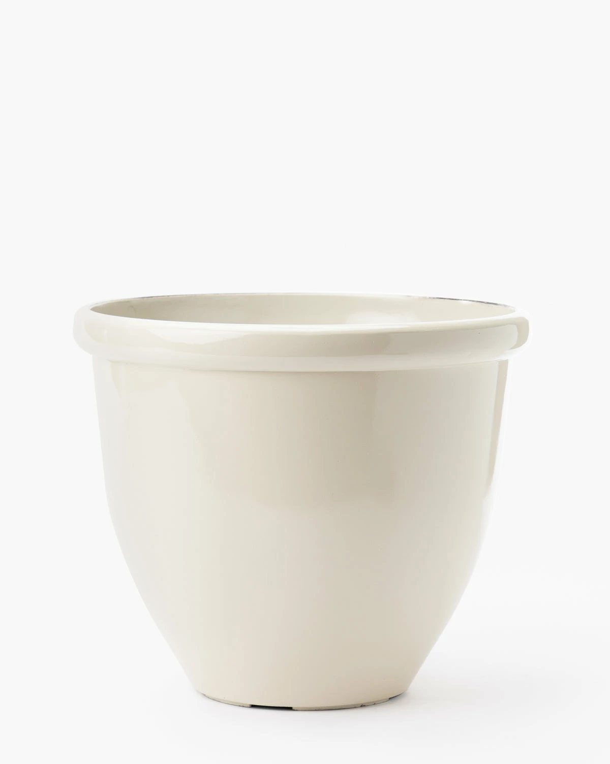 Glossy Cream Garden Pots (Set Of 3) 8 Glossy Cream Garden Pots (Set Of 3) - Image 6