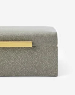 Gray Shagreen Box -Bloomingville Shop GrayShagreenBox MDCR2448 GRY OS D2