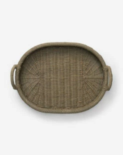 Graywash Wicker Tray