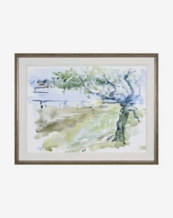 Green Watercolor Tree