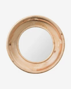 Greta Round Pine Mirror