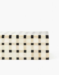 Grid Patterned Box -Bloomingville Shop GridPatternedBox MDCR1701 TAN OS D1