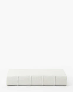 Handcrafted Linen Book -Bloomingville Shop HandcraftedLinenBook MDCR1716 WHT D1