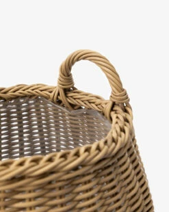 Lightwash Handled Planter Basket -Bloomingville Shop HandledPlanterBasket MDCR2790 LTW D1 T