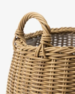 Lightwash Handled Planter Basket -Bloomingville Shop HandledPlanterBasket MDCR2790 LTW D2 T