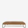 Harlow Leather Bench -Bloomingville Shop HarlowLeatherBench MFRN1093 BWN OS MAIN
