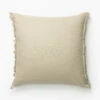 Hazelton Mushroom Fringed Pillow Cover 2 Hazelton Mushroom Fringed Pillow Cover -Bloomingville Shop HazeltonFringedPillowCover MPLW0909 MSH 24x24 MAIN