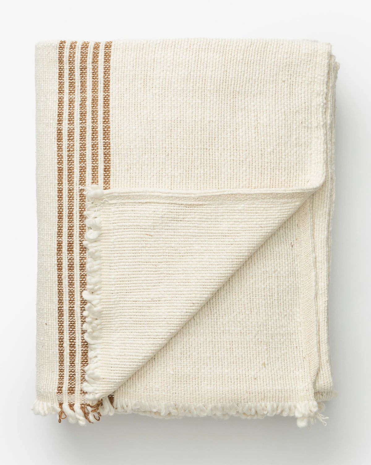 Helena Soft Fringe Camel & Cream Blanket 7 Helena Soft Fringe Camel & Cream Blanket - Image 5