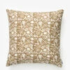 Jentry Block Print Pillow Cover -Bloomingville Shop JentryBlockPrintPillowCover MPLW1417 BWN 22x22 MAIN T