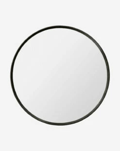 Jillian Round Faux Shagreen Mirror -Bloomingville Shop JillianRoundFauxShagreenMirror MMIR0306 MSH 32 MAIN