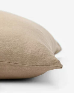 Kara Linen Pillow Cover -Bloomingville Shop KaraLinenPillowCover MPLW0952 NGT 24x24 D1