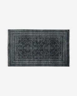 Kazan Hand-Knotted Wool Rug -Bloomingville Shop MRUG0495 NVY 3x5 KazanHand KnottedRug