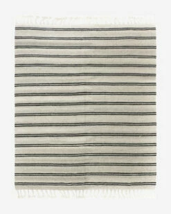 Soliel Handwoven Wool Rug -Bloomingville Shop MRUG0576 BLU 9x12 SolielFringeWovenRug