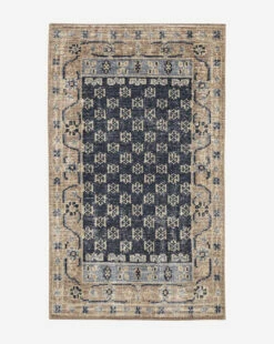 Anya Indigo Hand-Knotted Wool Rug -Bloomingville Shop MRUG0590 BLU 5x8 AnyaIndigoHand KnottedRug