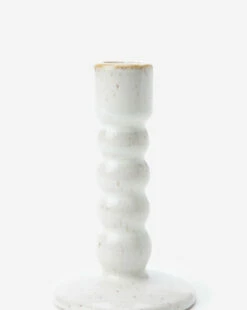 Mae Ceramic Taper Holder -Bloomingville Shop MaeCeramicTaper MDCR2454 WHT L D2
