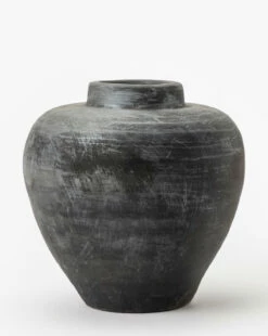 Matte Gray Tapered Jar