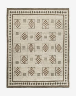Melville Hand-Knotted Wool Rug -Bloomingville Shop MelvilleHand KnottedRugSwatch MSWT0337 BWN 8x10 T