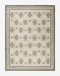 Melville Hand-Knotted Wool Rug -Bloomingville Shop MelvilleHand KnottedRugSwatch MSWT0337 BWN 9x12 T