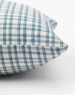 Messler Plaid Pillow Cover -Bloomingville Shop MesslerPlaidPillowCover MPLW1427 BLU 14x20 D1 T