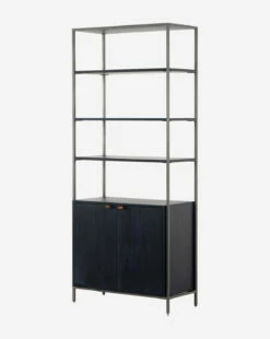 Noland Wide Bookshelf -Bloomingville Shop NolandWideBookshelf MFRN1605 BLK OS D1 T