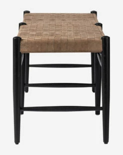 Ollie Woven Leather Bench -Bloomingville Shop OllieWovenLeatherBench MFRN2533 BCF OS D1