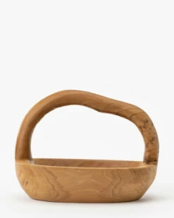 Organic Teak Wood Basket