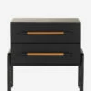 Ralston 2-Drawer Nightstand 2 Ralston 2-Drawer Nightstand -Bloomingville Shop Ralston2 DrawerNightstand MFRN1415 BLK OS MAIN