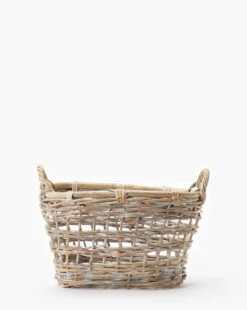 Rattan Handled Basket -Bloomingville Shop RattanHandledBasket MDCR2026 NAT S