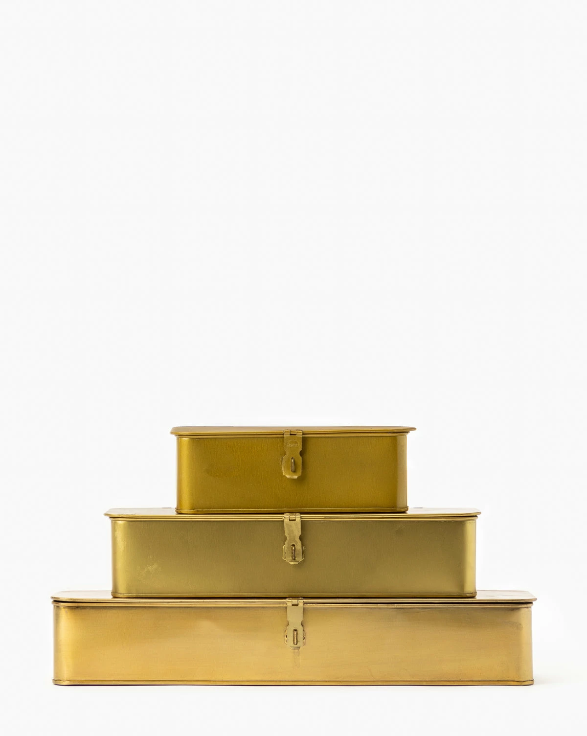 Rectangle Brass Boxes 3 Rectangle Brass Boxes