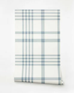 Rigby Plaid Print Wallpaper -Bloomingville Shop RigbyPlaidBLU
