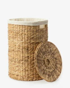 Round Water Hyacinth Basket -Bloomingville Shop RoundWaterHyacinthBasket MDCR2076 NAT OS D1