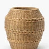 Ryan Seagrass Woven Basket -Bloomingville Shop RyanSeagrassWovenPlanter MDCR2311 NAT OS MAIN