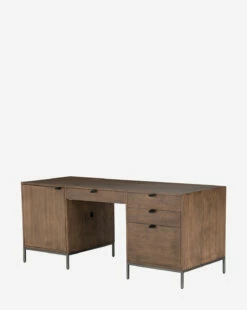 Ryker Desk 24 Ryker Desk -Bloomingville Shop RykerDesk MFRN1347 BWN OS D1 T