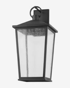 Soren Frosted Indoor/Outdoor Wall Sconce -Bloomingville Shop SorenFrostedIndoor OutdoorWallSconce MLHT1616 BLK M