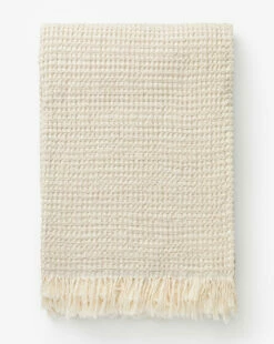 Stonewashed Waffle Cotton Throw